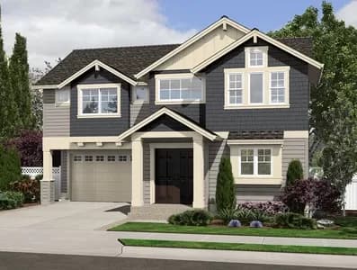 Narrow Lot Craftsman Home Plan