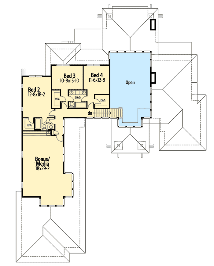 Plan 23481JD: Contemporary Prairie-Style Masterpiece - Floor Plan - 2nd Floor - Craftsman, Northwest, Prairie