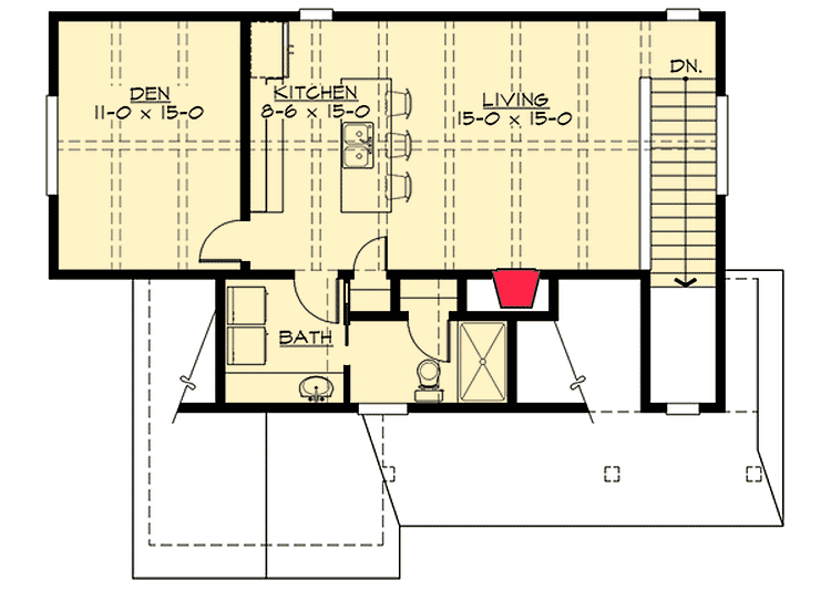 Plan 23488JD: Craftsman Cottage or Carriage House Plan - Floor Plan - 2nd Floor - Carriage, Cottage, Craftsman, Northwest