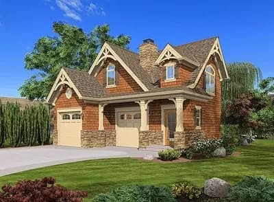 Craftsman Cottage or Carriage House Plan