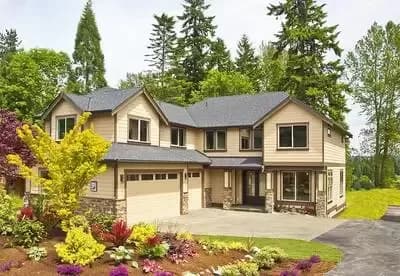Spacious Northwest Home Plan with Courtyard-style Garage