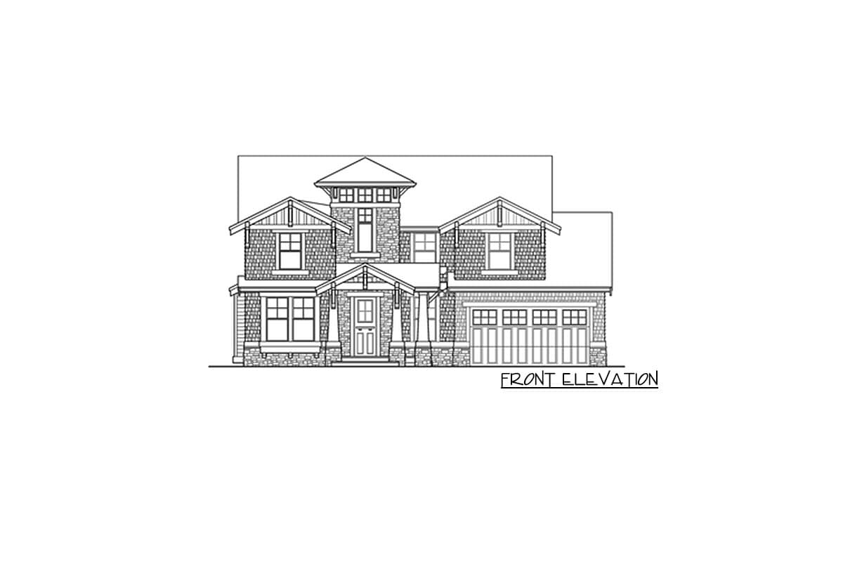 Plan 2350JD: Unique Two-Story Entry - Image #24 - Craftsman, Northwest
