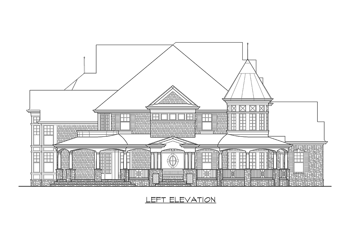 Plan 23500JD: Magnificent Shingle Style Dream Home - Image #40 - Shingle, Victorian