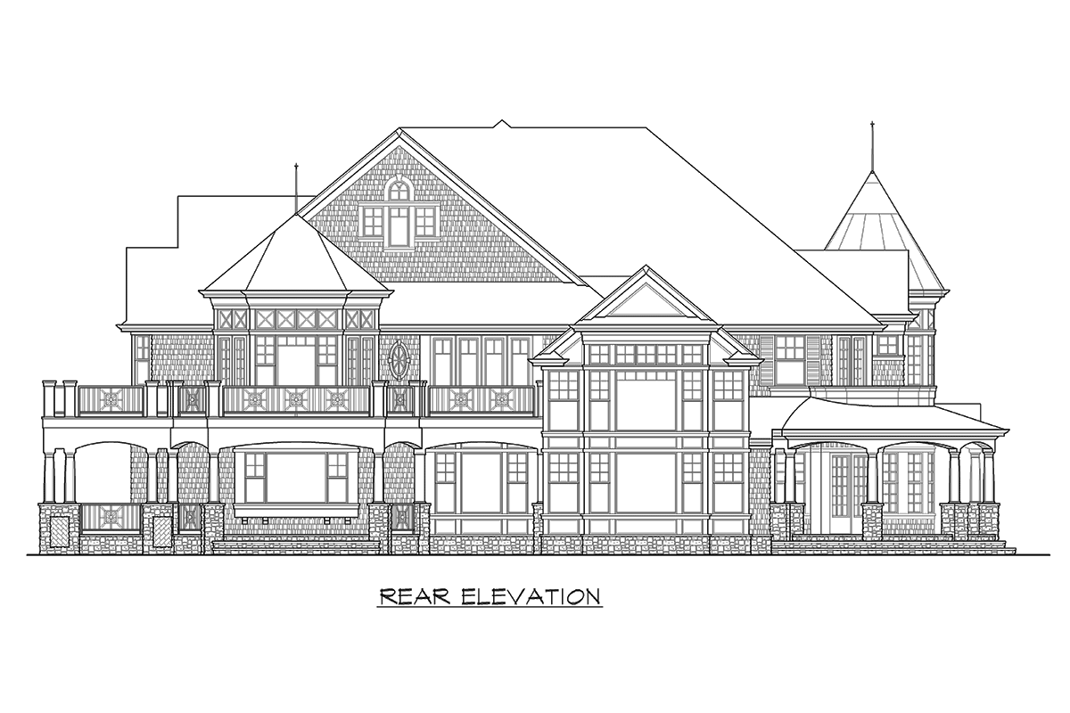 Plan 23500JD: Magnificent Shingle Style Dream Home - Image #41 - Shingle, Victorian