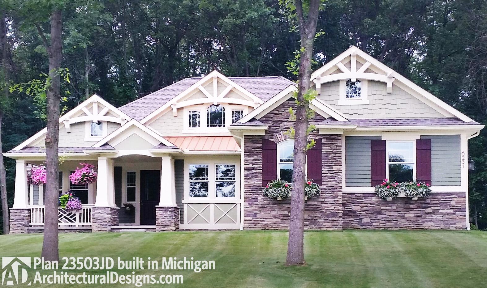 build gallery item - House Plan 23503JD built in Michigan