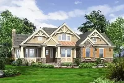 Three Bed Rambler House Plan Under 2000 Square Feet