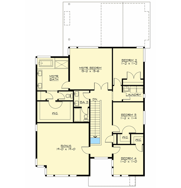 Plan 23511JD: Clean, Straight Lines - Floor Plan - 2nd Floor - Contemporary, Modern, Northwest