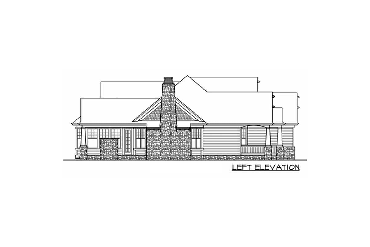 Plan 23522JD: Craftsman Bungalow with 3-Car Front-Facing Garage - Image #7 - Bungalow, Craftsman, Northwest