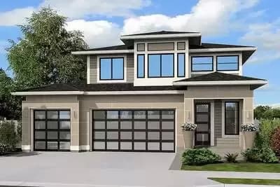 Contemporary Home Plan With Options