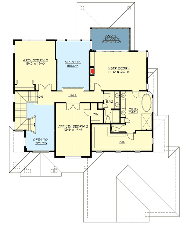 Plan 23530JD: Shingled Beauty With Indoor - Outdoor Spaces - Floor Plan - Second Level
 - Craftsman, Mountain, Northwest