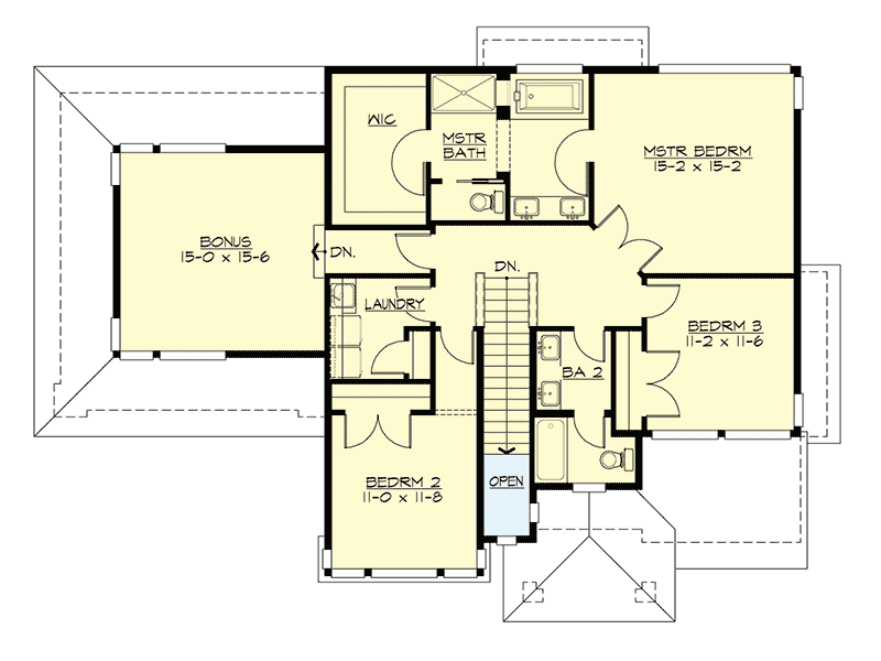 Plan 23536JD: Northwest Home with a Contemporary Touch - Floor Plan - 2nd Floor - Contemporary, Modern, Northwest