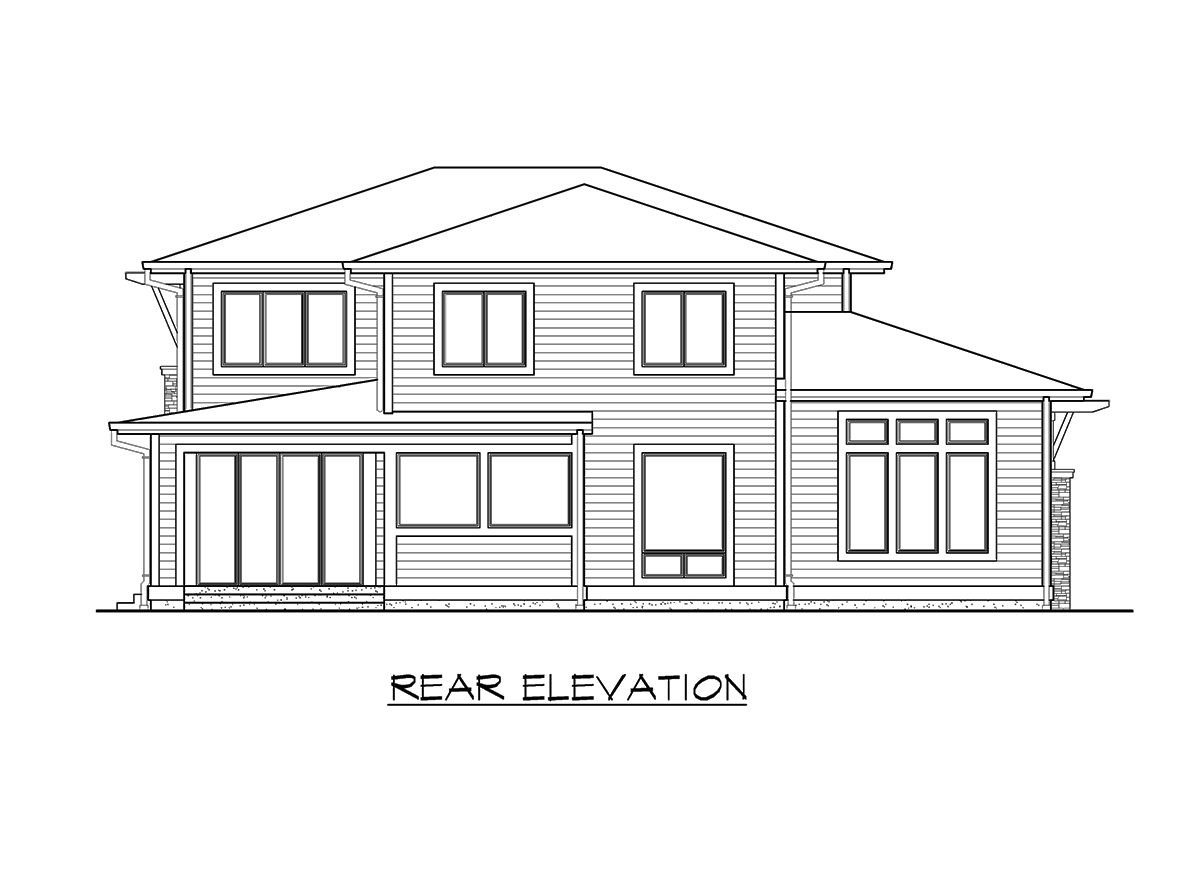 Plan 23537JD: Prairie-Influenced Contemporary House Plan With 3 Car Garage - 2665 Sq Ft - Image #14 - Modern, Northwest, Prairie