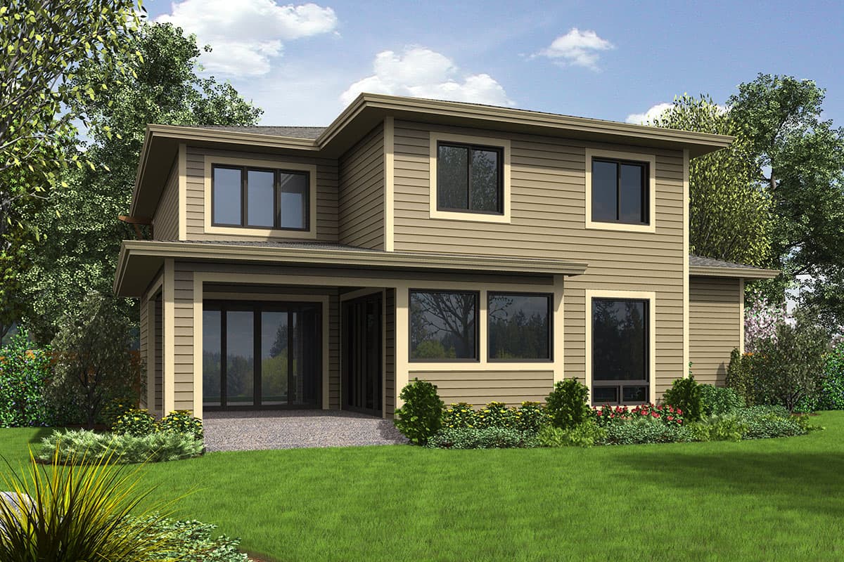 Plan 23537JD: Prairie-Influenced Contemporary House Plan With 3 Car Garage - 2665 Sq Ft - Image #11 - Modern, Northwest, Prairie