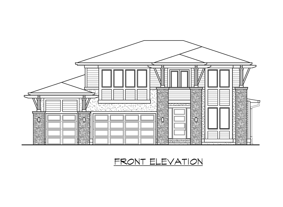 Plan 23538JD: 4-Bed Prairie Influence House Plan With Guest Bed on Main - 2970 Sq Ft - Image #14 - Modern, Northwest, Prairie