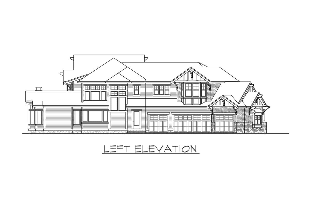 Plan 23547JD: 5-Bed 5880 Square Foot Shingle Style Home Plan  - Image #4 - New American, Northwest, Shingle