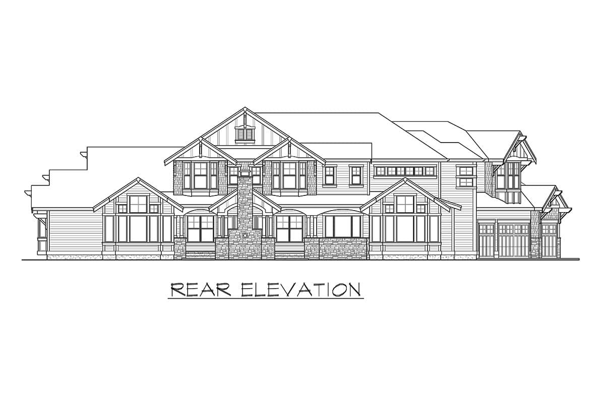 Plan 23547JD: 5-Bed 5880 Square Foot Shingle Style Home Plan  - Image #5 - New American, Northwest, Shingle