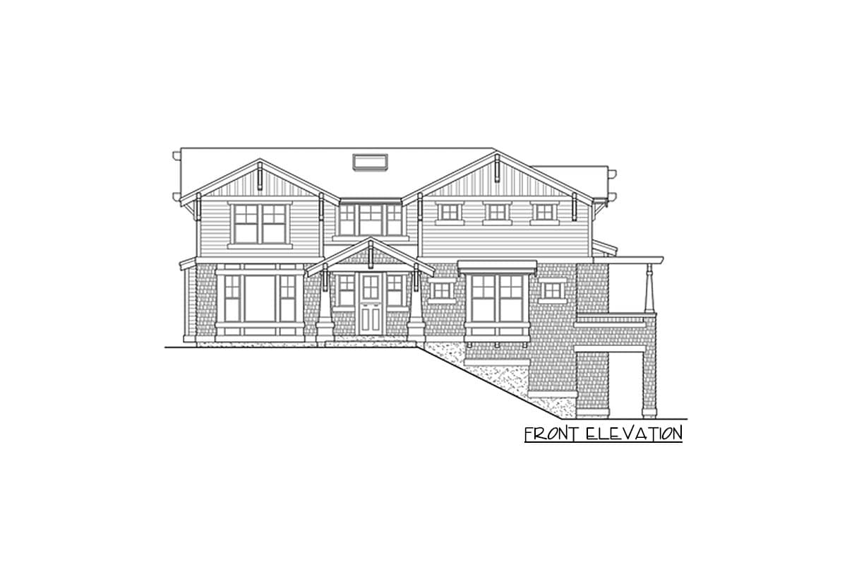 Plan 2355JD: For The Front Sloping Lot - Image #7 - Craftsman, Mountain, Northwest
