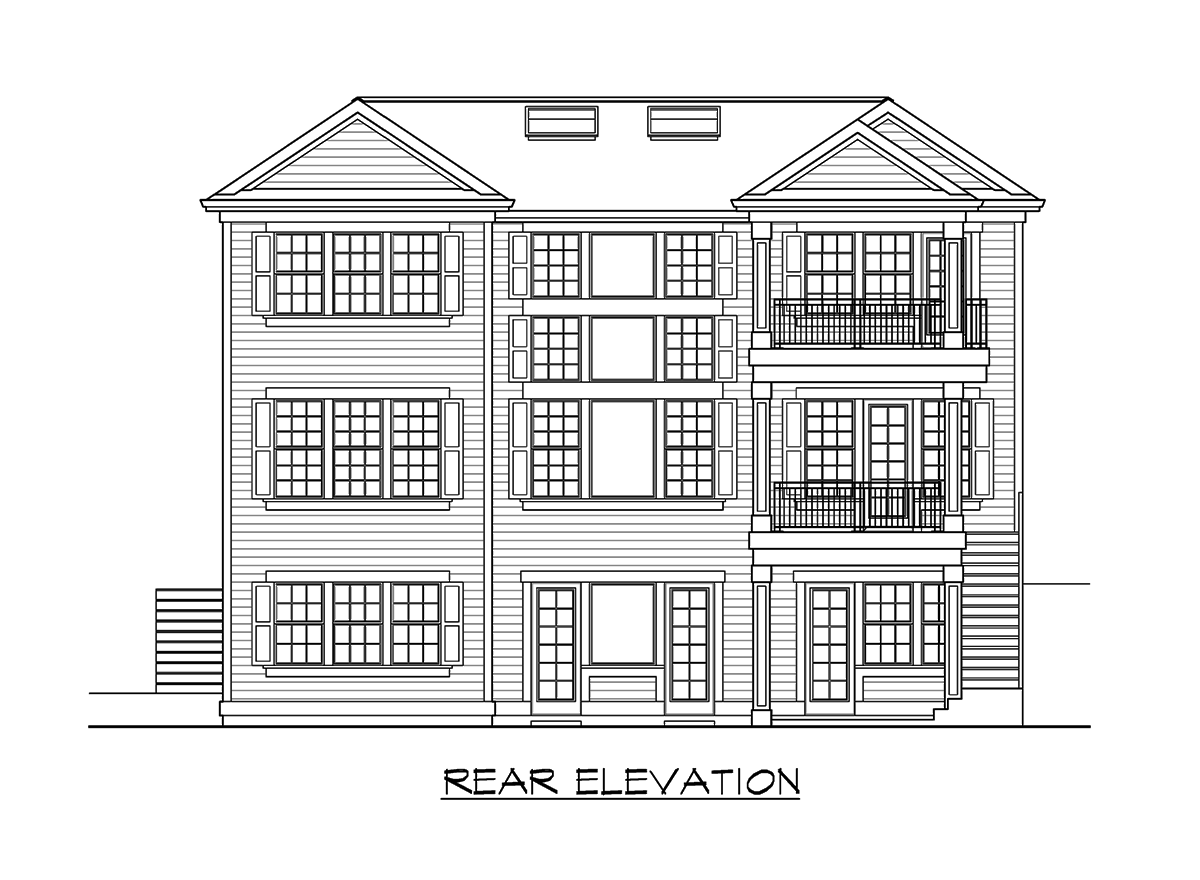 Plan 23565JD: Traditional Home Plan with Stunning Balcony Bridge - Image #4 - Traditional