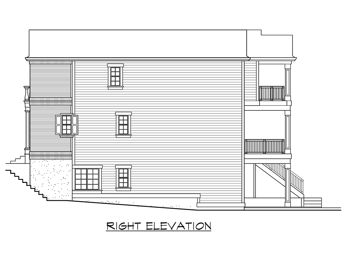 Plan 23565JD: Traditional Home Plan with Stunning Balcony Bridge - Image #5 - Traditional