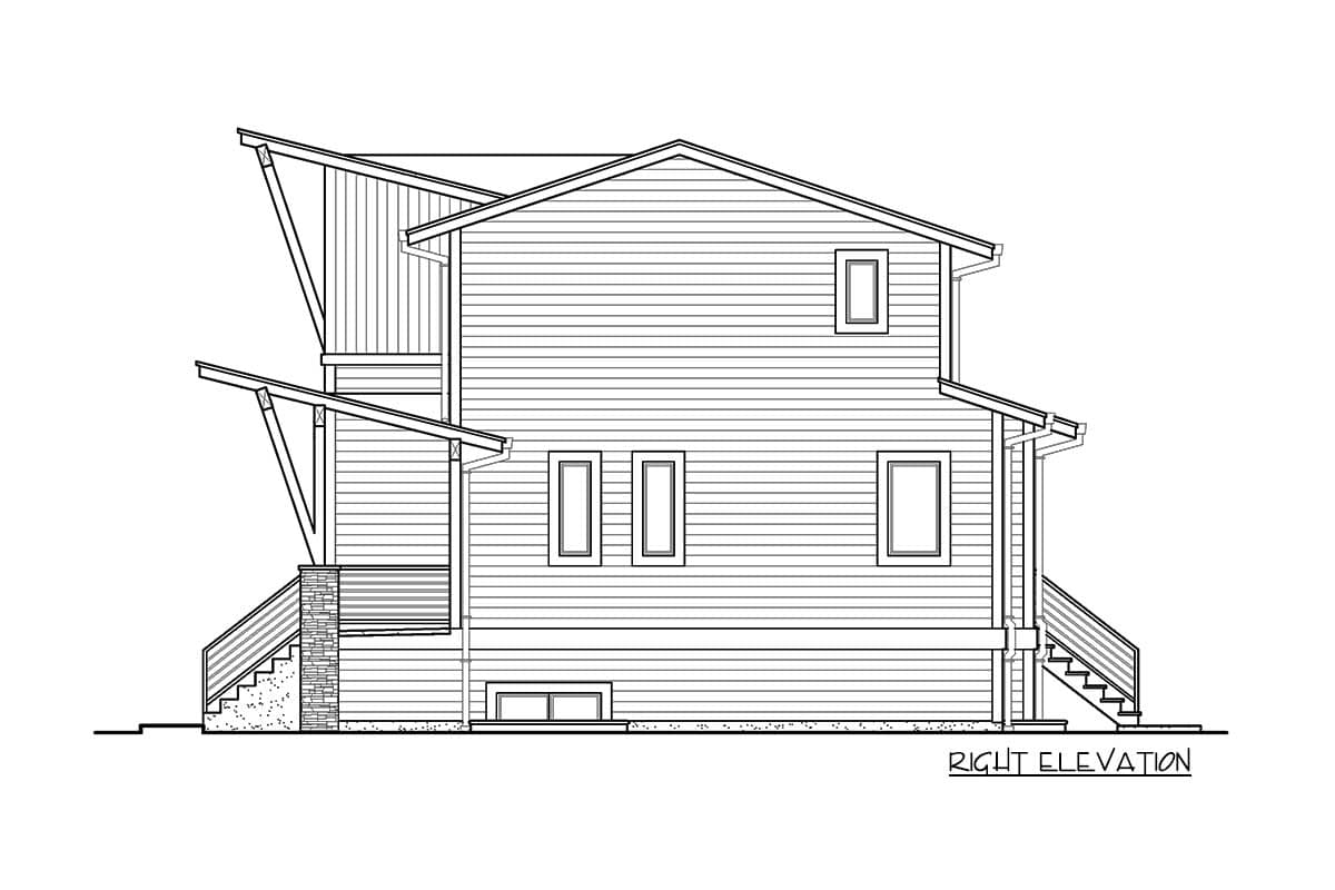 Plan 23569JD: Contemporary House Plan for Sloping Lot - Image #30 - Contemporary, Northwest