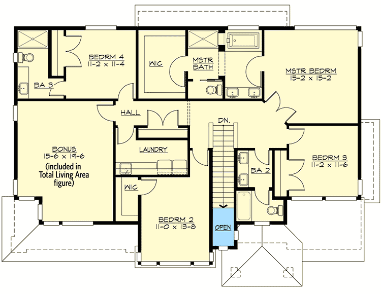 Plan 23571JD: Dynamic 4 Bed House Plan - Floor Plan - 2nd Floor - Contemporary, Modern, Northwest