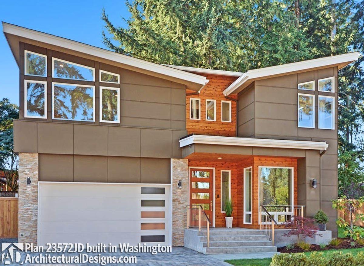 build gallery item - Modern House Plan 23572JD Comes to Life in Washington