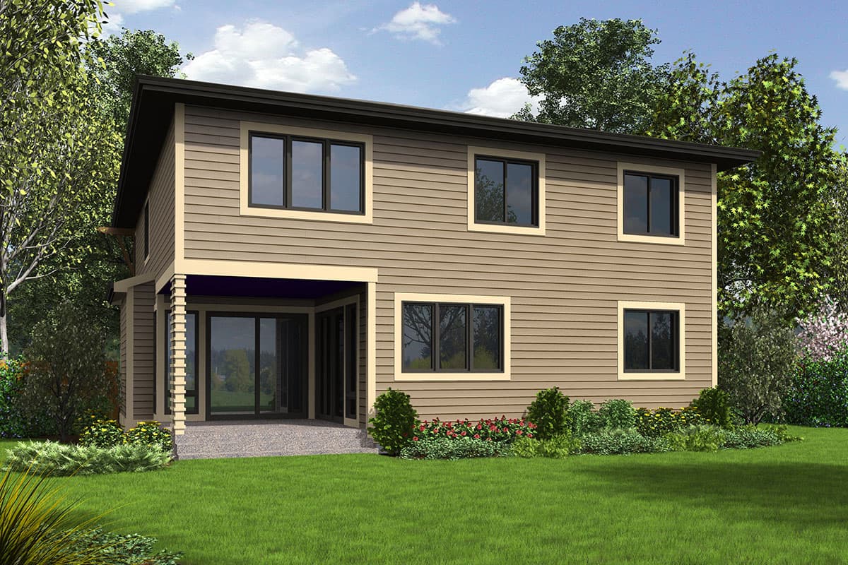 Plan 23573JD: 4 Bed Contemporary House Plan With Second Floor Front Deck - 2665 Sq Ft - Image #10 - Contemporary, Modern, Northwest