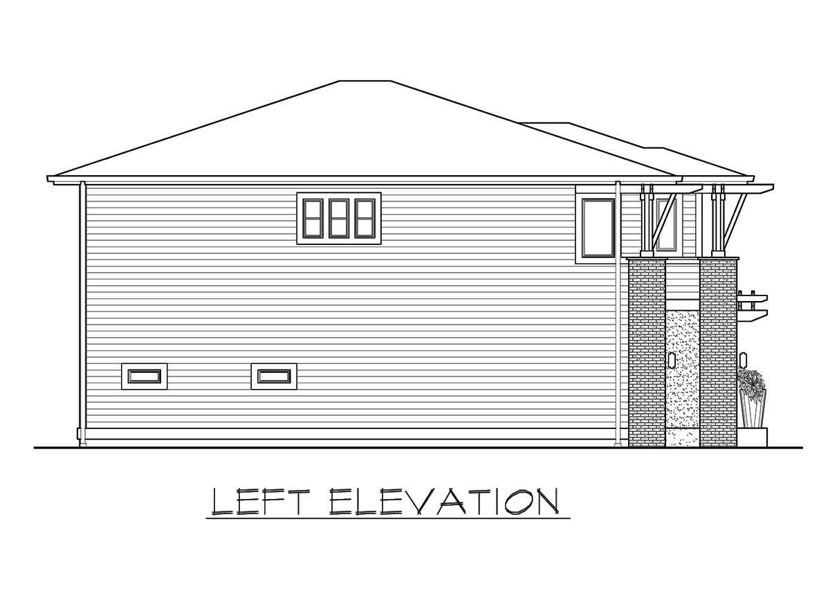 Plan 23573JD: 4 Bed Contemporary House Plan With Second Floor Front Deck - 2665 Sq Ft - Image #12 - Contemporary, Modern, Northwest