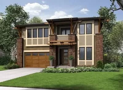 4 Bed Contemporary House Plan With Second Floor Front Deck - 2665 Sq Ft