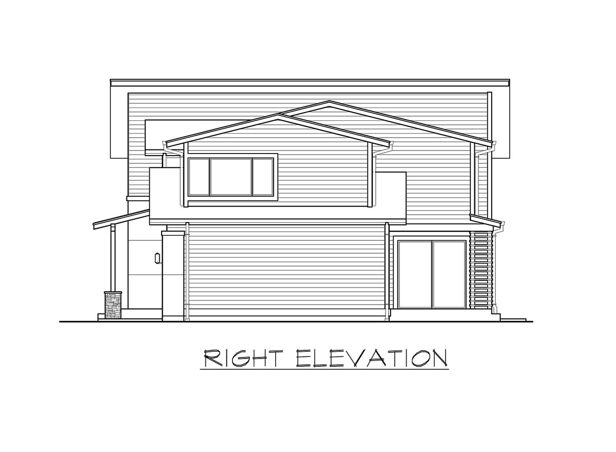 Plan 23575JD: Contemporary House Plan With Garage Options - Image #6 - Contemporary, Modern, Northwest