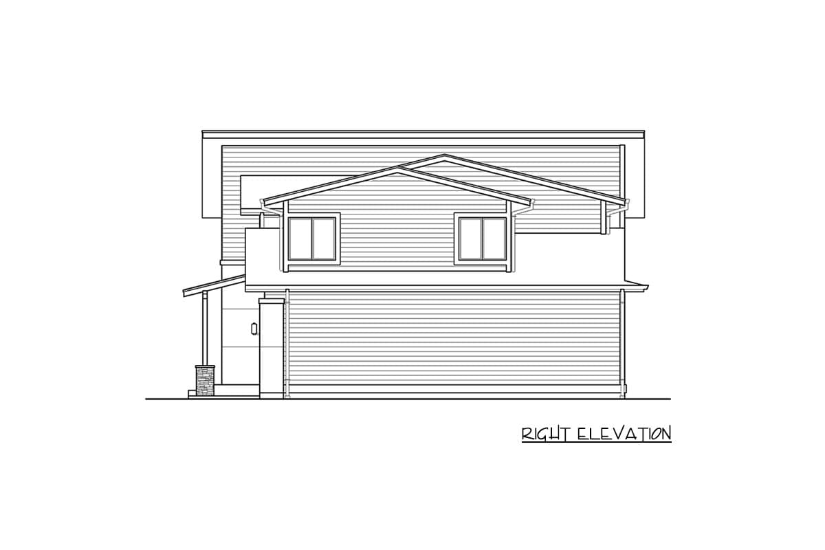 Plan 23576JD: Contemporary House Plan With Garage Options - Image #5 - Contemporary, Modern, Northwest