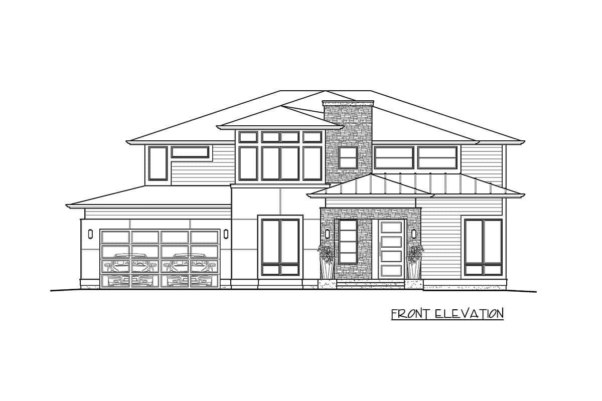 Plan 23577JD: Master Up Modern with Outdoor Living Area - Image #29 - Contemporary, Modern, Northwest, Prairie