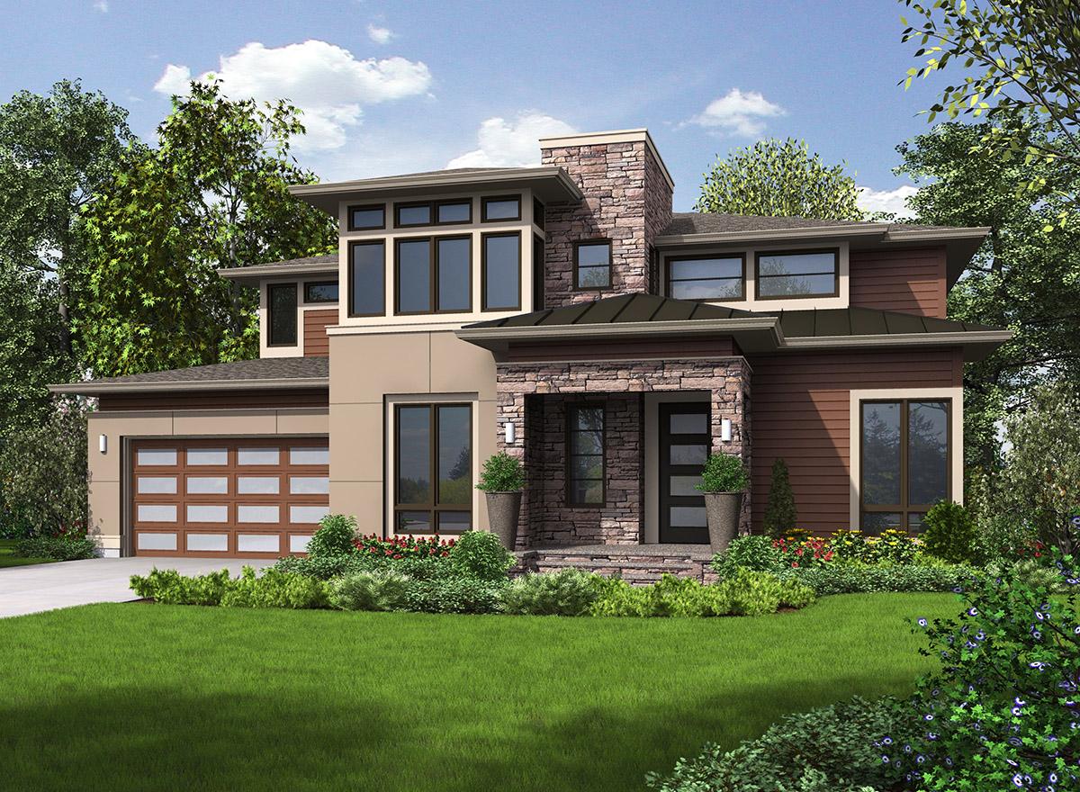 Plan 23577JD: Master Up Modern with Outdoor Living Area - Image #27 - Contemporary, Modern, Northwest, Prairie