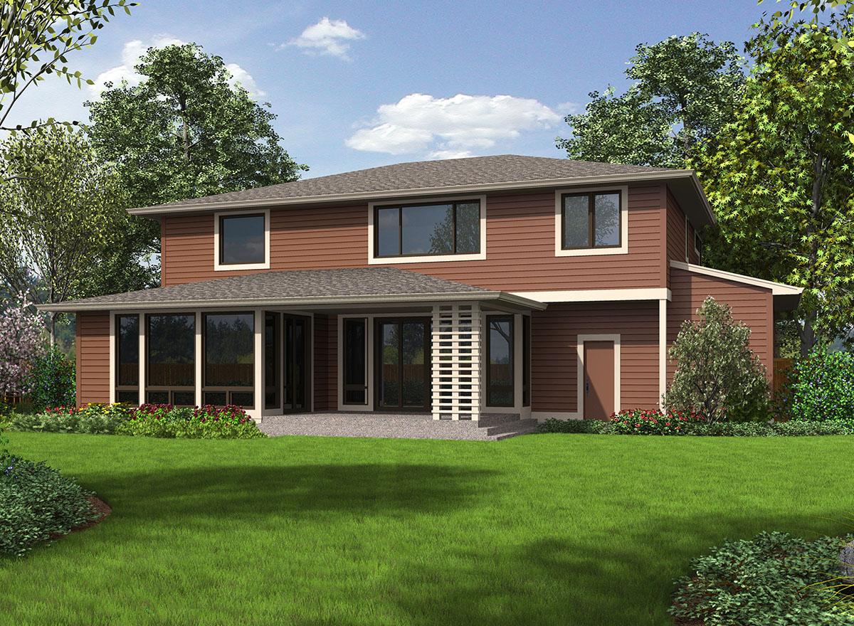 Plan 23577JD: Master Up Modern with Outdoor Living Area - Image #28 - Contemporary, Modern, Northwest, Prairie