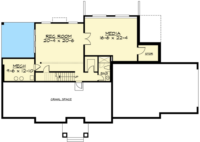 Plan 23587JD: Luxury Craftsman Home Plan with Two Master Suites - Floor Plan - Lower Level - Craftsman, Northwest, Shingle