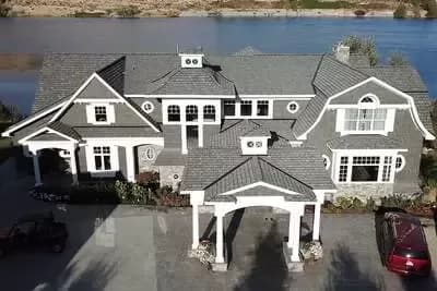 Luxury Shingle-style Lake House Plan