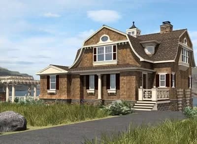 3 Bed Shingle Style with 2 Story Great Room