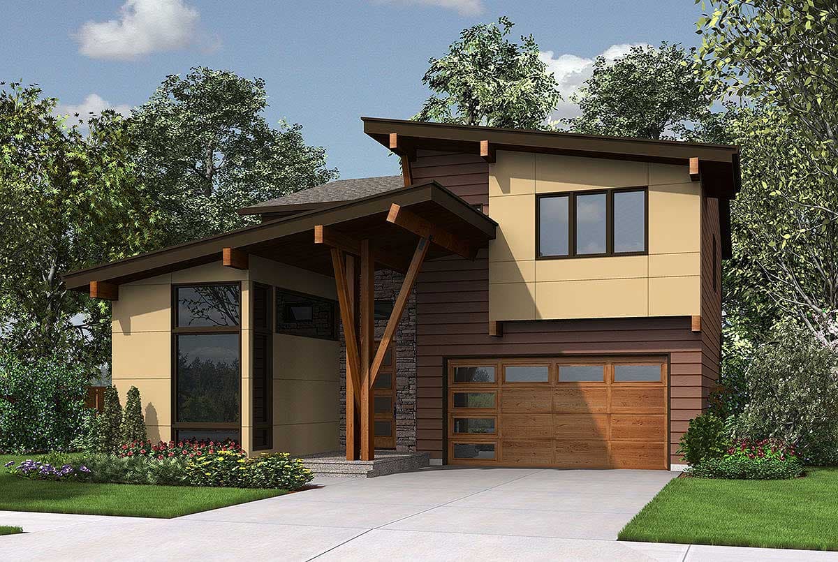 Plan 23605JD: Contemporary House Plan with Vaulted Den - Image #24 - Contemporary, Northwest