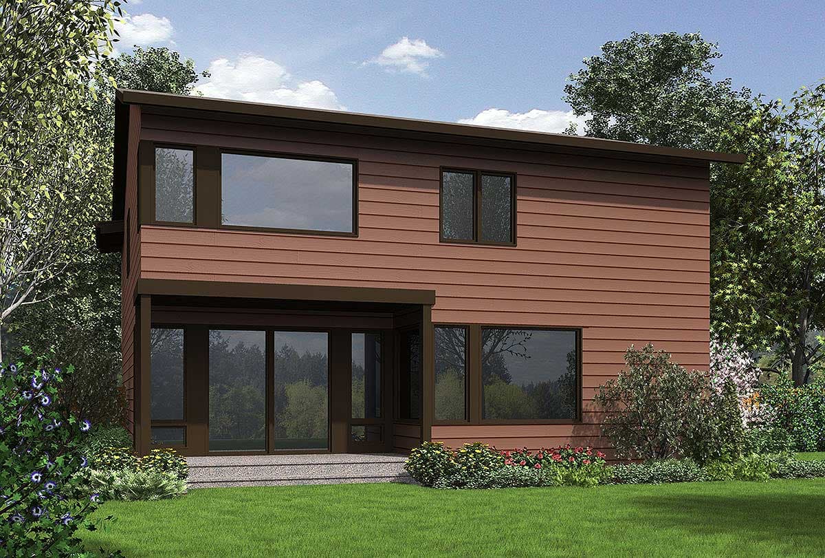 Plan 23605JD: Contemporary House Plan with Vaulted Den - Image #25 - Contemporary, Northwest