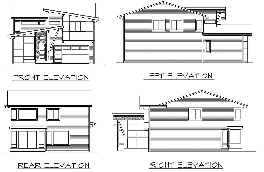 Plan 23605JD: Contemporary House Plan with Vaulted Den - Image #26 - Contemporary, Northwest
