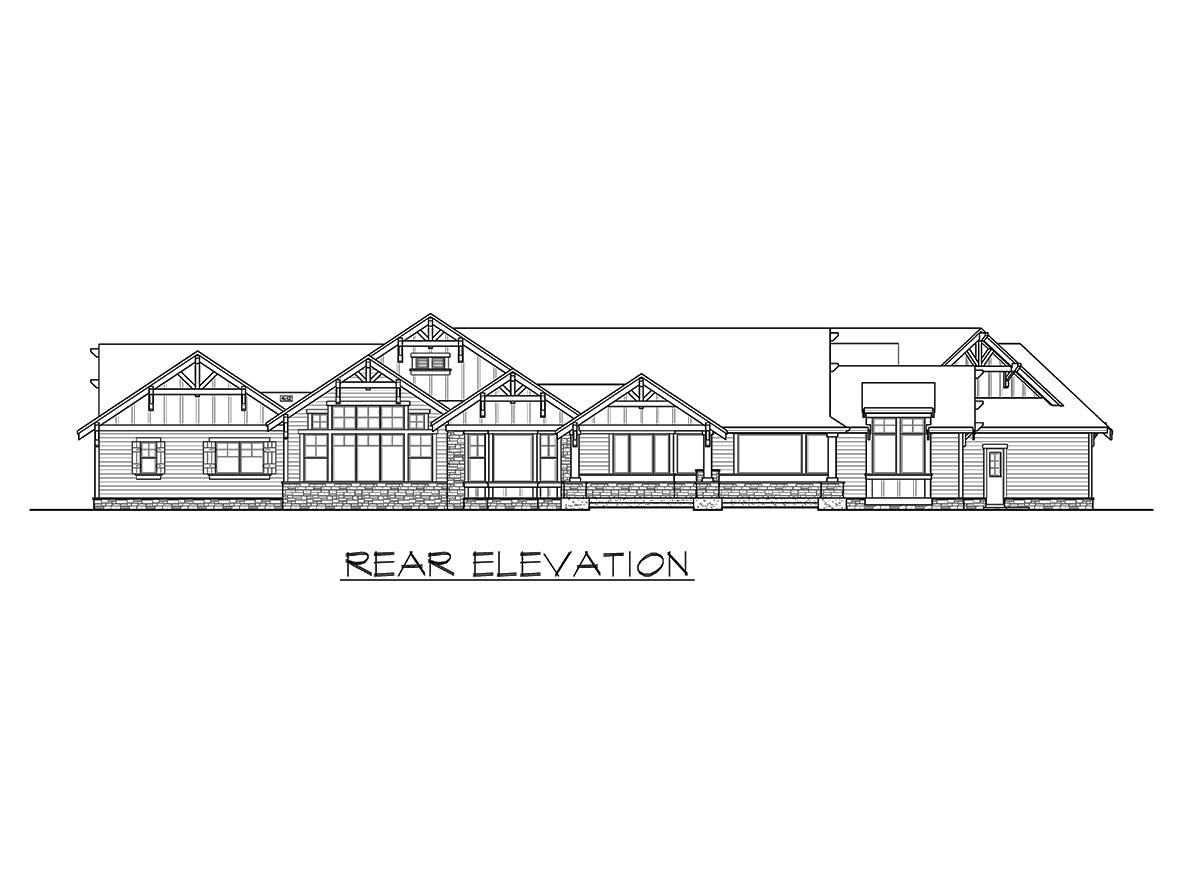 Plan 23609JD: One Story Mountain Ranch Home with Options - 3270 Sq Ft - Image #24 - Craftsman, Mountain, Northwest, Ranch