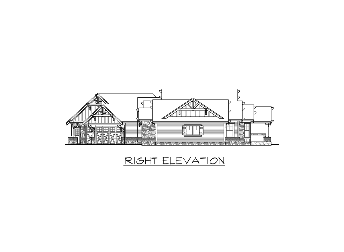 Plan 23609JD: One Story Mountain Ranch Home with Options - 3270 Sq Ft - Image #25 - Craftsman, Mountain, Northwest, Ranch