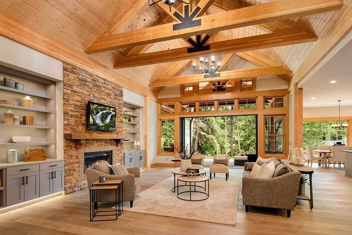 Plan 23610JD: High End Mountain House Plan with Bunkroom - 4620 Sq Ft - Image #7 - Country, Craftsman, Mountain, Northwest, Rustic