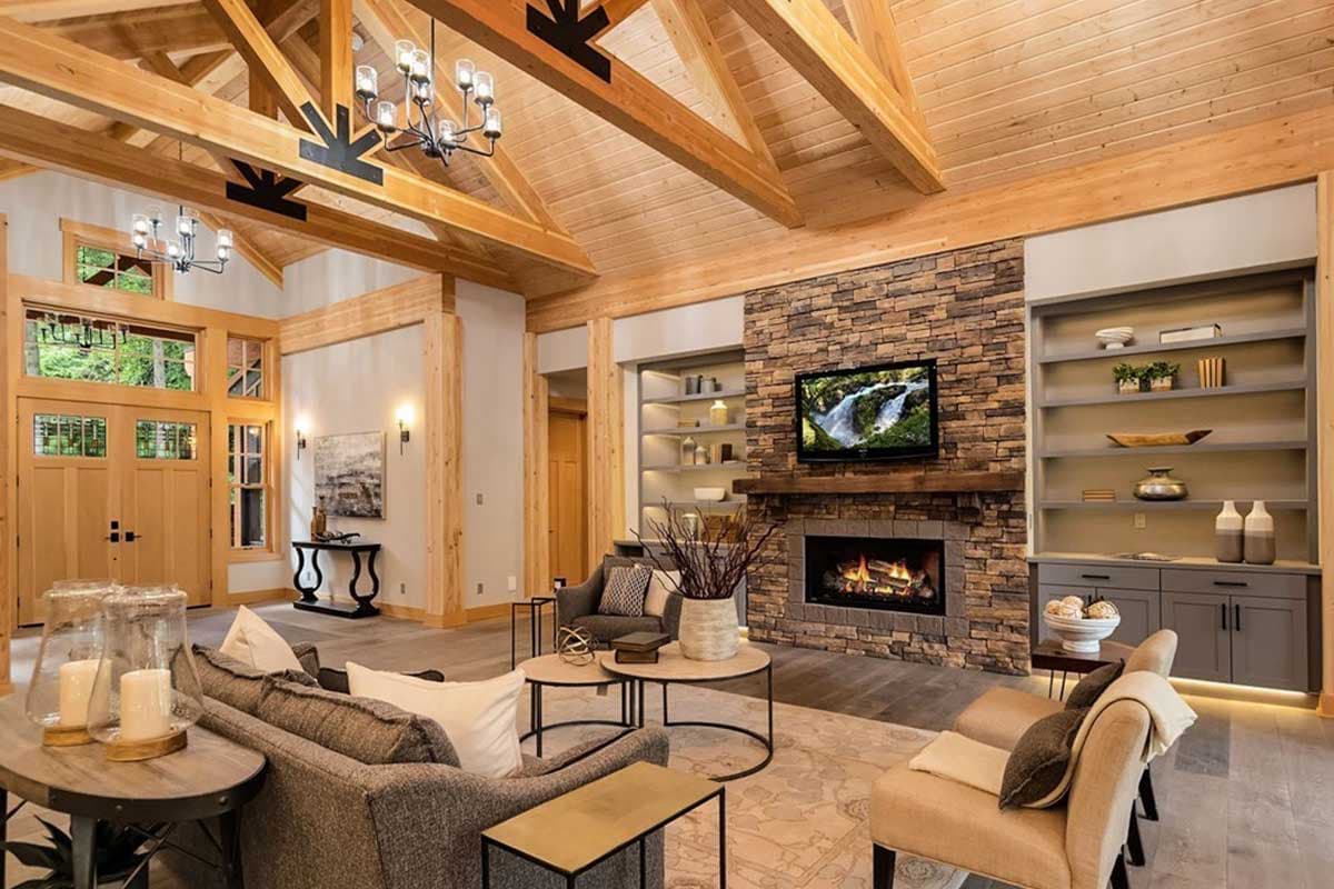 Plan 23610JD: High End Mountain House Plan with Bunkroom - 4620 Sq Ft - Image #10 - Country, Craftsman, Mountain, Northwest, Rustic
