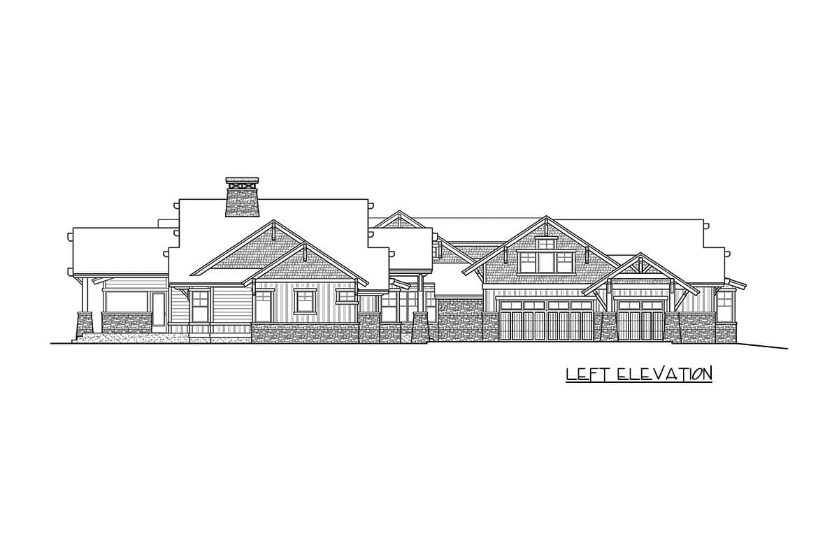 Plan 23610JD: High End Mountain House Plan with Bunkroom - 4620 Sq Ft - Image #32 - Country, Craftsman, Mountain, Northwest, Rustic