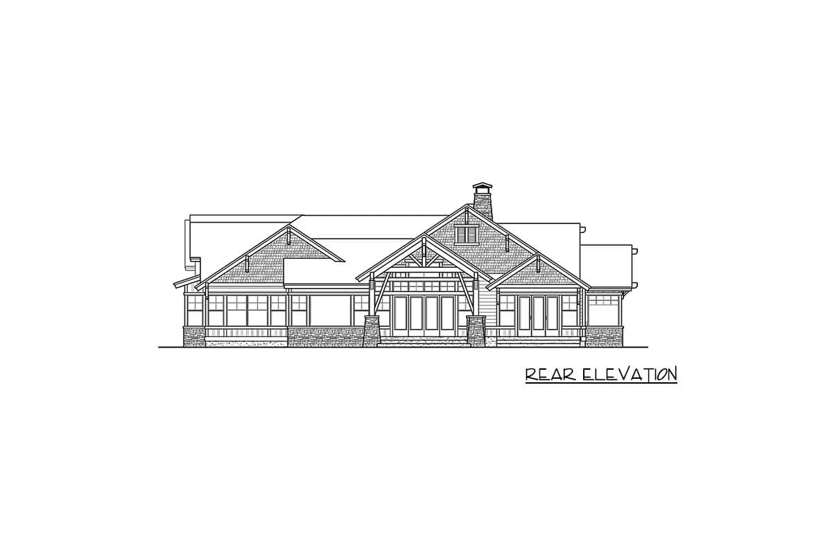 Plan 23610JD: High End Mountain House Plan with Bunkroom - 4620 Sq Ft - Image #33 - Country, Craftsman, Mountain, Northwest, Rustic