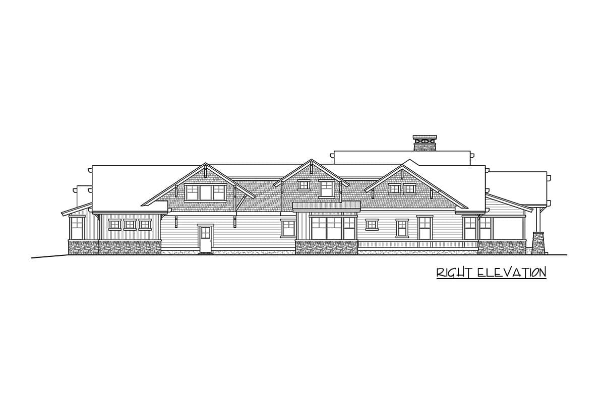 Plan 23610JD: High End Mountain House Plan with Bunkroom - 4620 Sq Ft - Image #34 - Country, Craftsman, Mountain, Northwest, Rustic