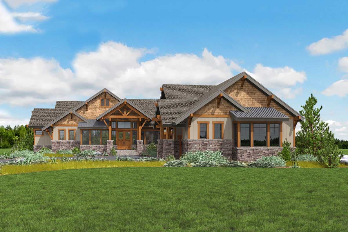 Plan 23610JD: High End Mountain House Plan with Bunkroom - 4620 Sq Ft - Image #27 - Country, Craftsman, Mountain, Northwest, Rustic