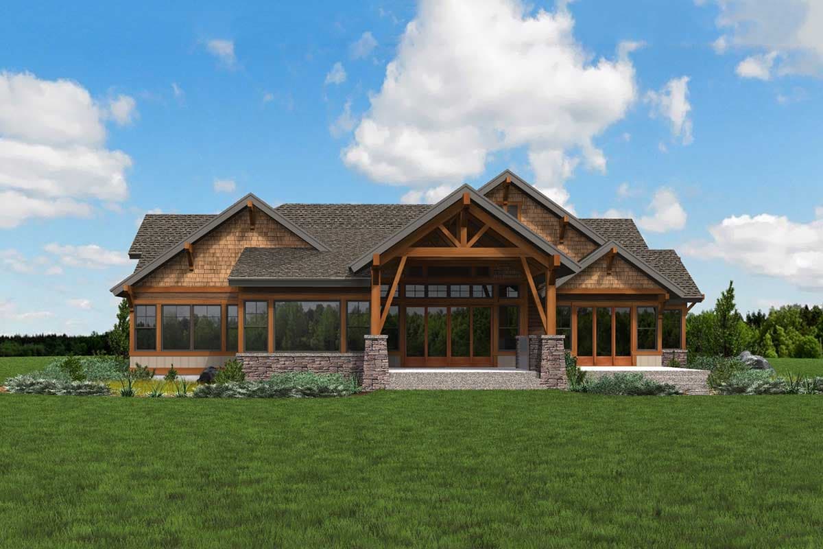 Plan 23610JD: High End Mountain House Plan with Bunkroom - 4620 Sq Ft - Image #29 - Country, Craftsman, Mountain, Northwest, Rustic