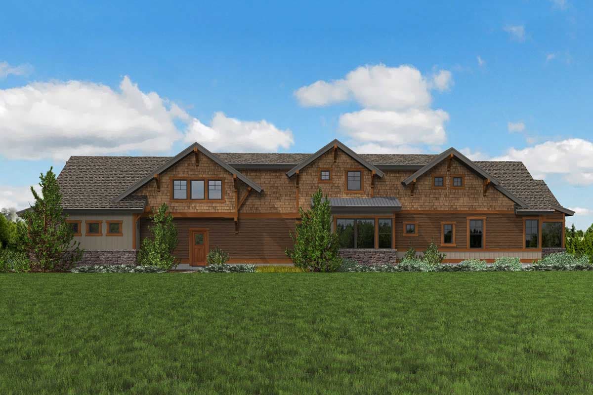 Plan 23610JD: High End Mountain House Plan with Bunkroom - 4620 Sq Ft - Image #30 - Country, Craftsman, Mountain, Northwest, Rustic